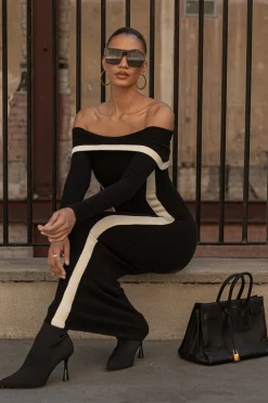 Black Janet Off Shoulder Maxi Dress*JLUXLABEL Hot