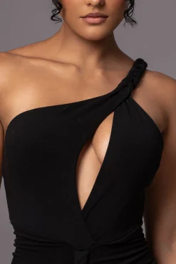 Black Jess Ruched Midi Dress*JLUXLABEL Clearance