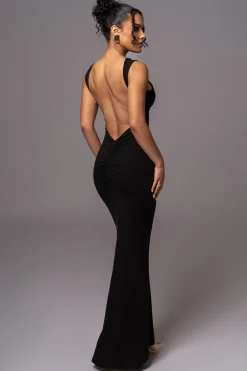 Black JLUXBASIX FRONT AND CENTER MAXI DRESS*JLUXLABEL Outlet