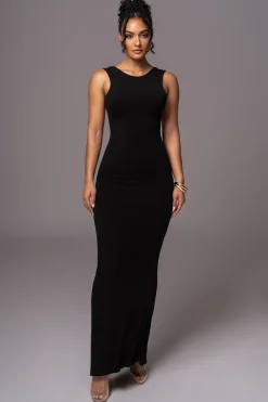Black JLUXBASIX FRONT AND CENTER MAXI DRESS*JLUXLABEL Outlet
