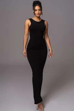Black JLUXBASIX FRONT AND CENTER MAXI DRESS*JLUXLABEL Outlet