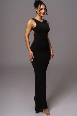 Black JLUXBASIX FRONT AND CENTER MAXI DRESS*JLUXLABEL Outlet