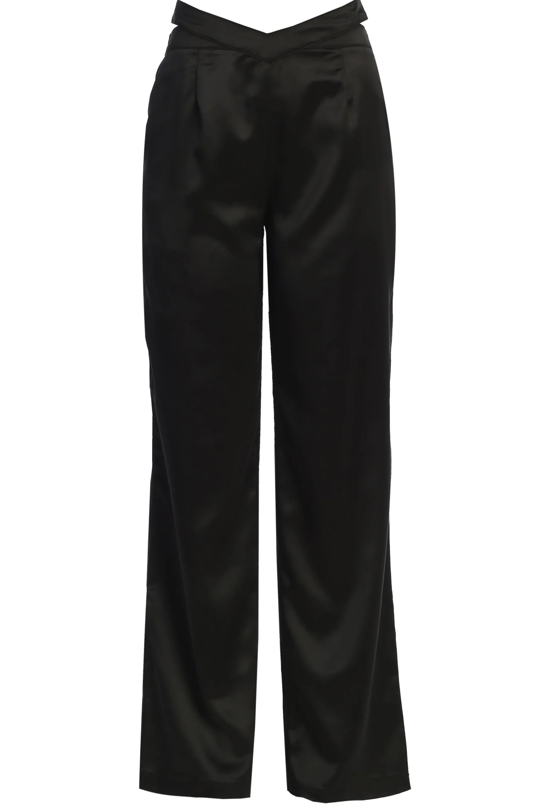Black Joana Cutout Satin Trousers*JLUXLABEL Hot