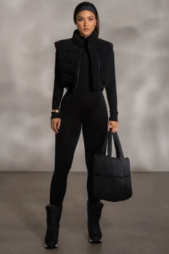 Black Kris Front Zipper Jumpsuit*JLUXLABEL Discount