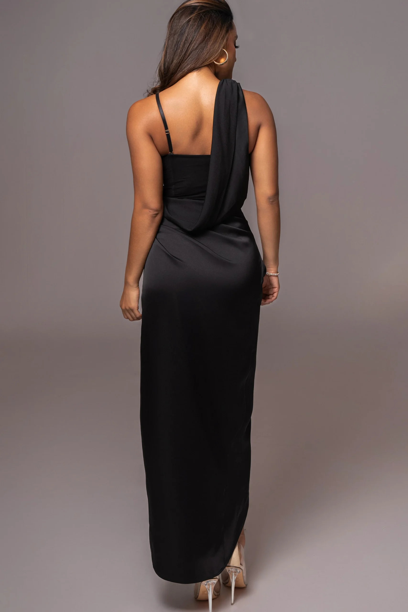 Black KRISTIANA SLIT DRESS*JLUXLABEL Discount