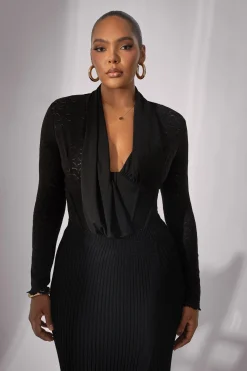 Black Lace Corset Bodysuit*JLUXLABEL Hot