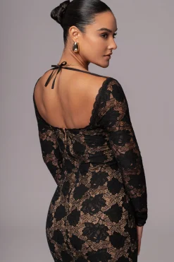 Black Lace Sweetheart Maxi Dress*JLUXLABEL Sale