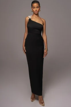 Black Luxury Living Maxi Dress*JLUXLABEL Discount