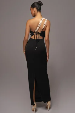 Black Luxury Living Maxi Dress*JLUXLABEL Discount