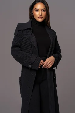 Black Maxinne Knit Coat*JLUXLABEL Hot