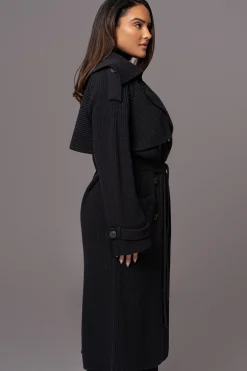 Black Maxinne Knit Coat*JLUXLABEL Hot