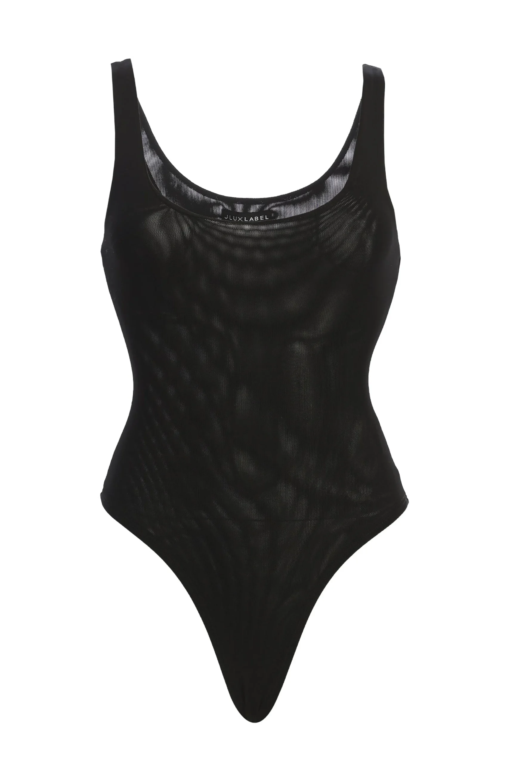 Black Mesh Essentials Tank Bodysuit Undergarment*JLUXLABEL Online