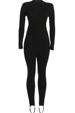 Black Minna Mock Neck Jumpsuit*JLUXLABEL Sale