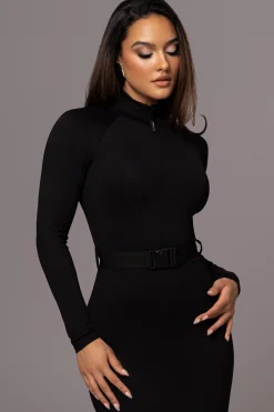 Black Movement Mock Maxi Dress*JLUXLABEL Outlet