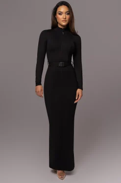 Black Movement Mock Maxi Dress*JLUXLABEL Outlet