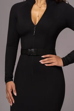 Black Movement Mock Maxi Dress*JLUXLABEL Outlet