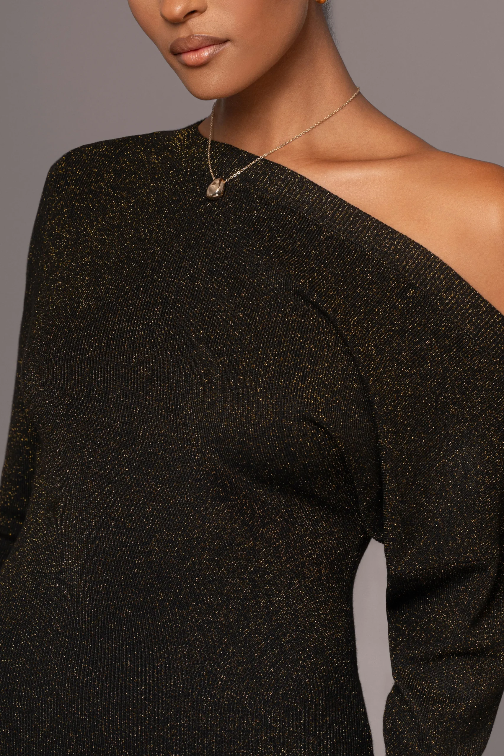 Black Night Shimmers Asymmetrical Maxi Dress*JLUXLABEL Hot