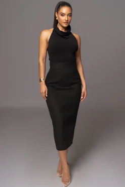 Black Nostalgia High Waist Skirt*JLUXLABEL Online