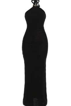 Black Overseas Halter Maxi Dress*JLUXLABEL New