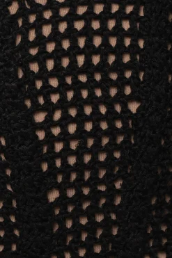 Black Pacific Tides Crochet Maxi Dress*JLUXLABEL Outlet