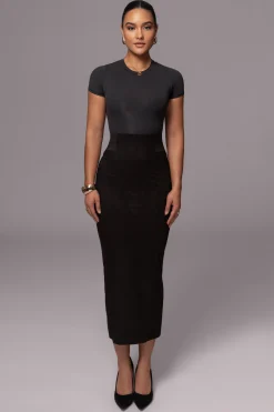 Black Phoenix Suede Skirt*JLUXLABEL New