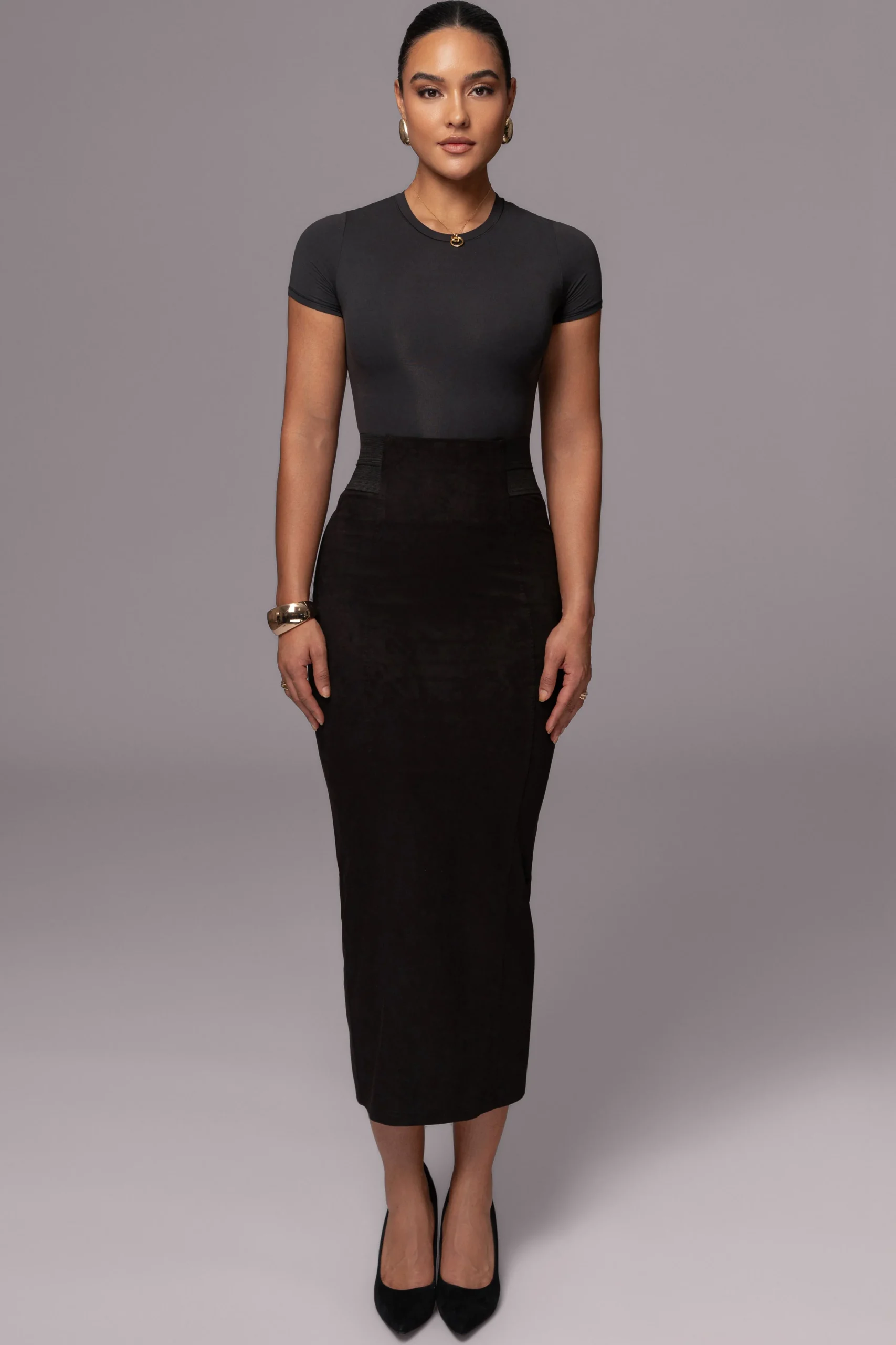 Black Phoenix Suede Skirt*JLUXLABEL New