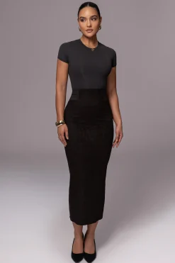 Black Phoenix Suede Skirt*JLUXLABEL New