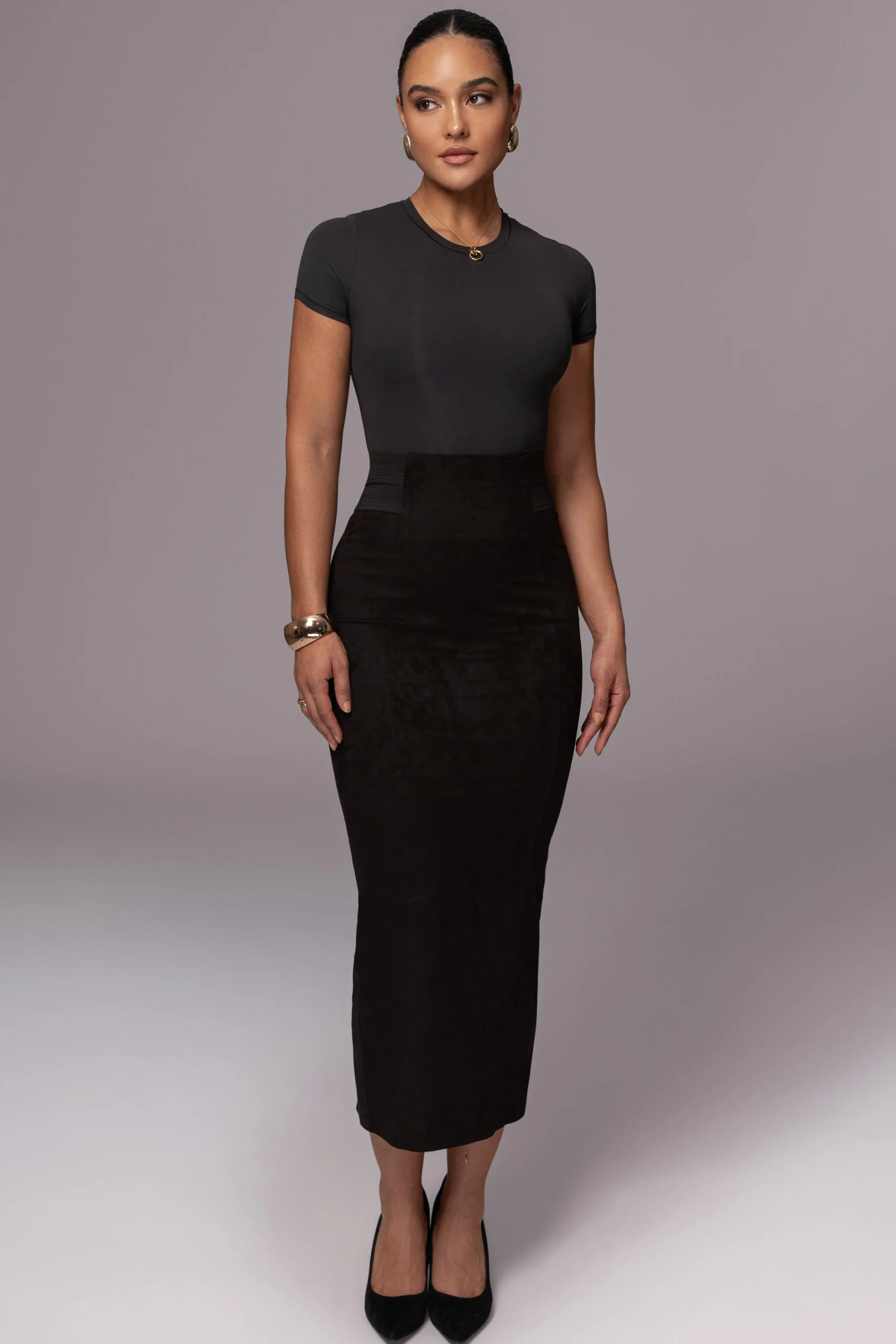 Black Phoenix Suede Skirt*JLUXLABEL New