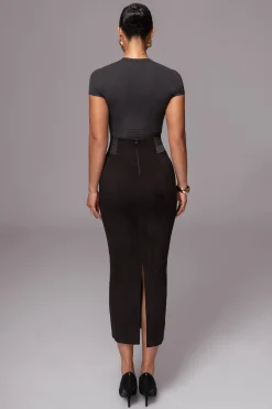 Black Phoenix Suede Skirt*JLUXLABEL New