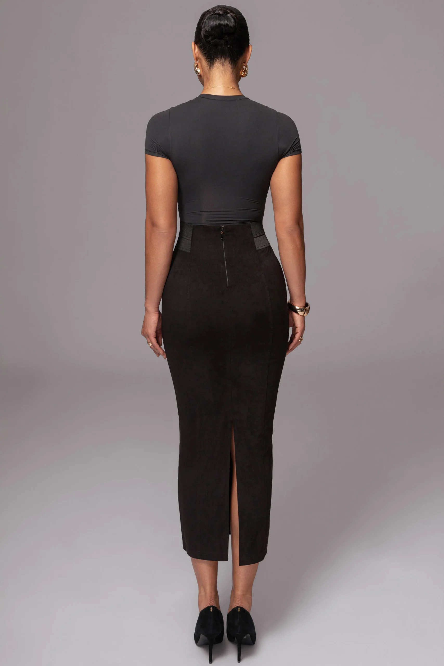 Black Phoenix Suede Skirt*JLUXLABEL New