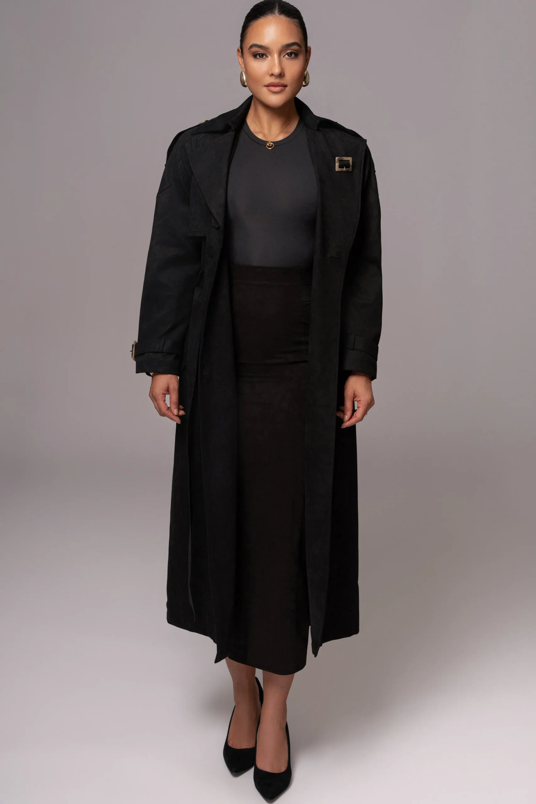 Black Phoenix Suede Skirt*JLUXLABEL New