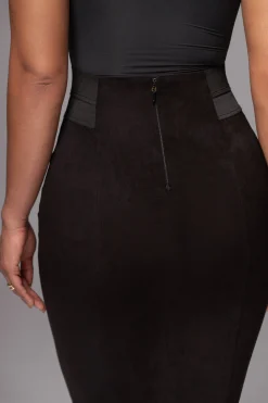 Black Phoenix Suede Skirt*JLUXLABEL New