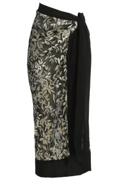 Black Positano Printed Sarong Skirt*JLUXLABEL Discount