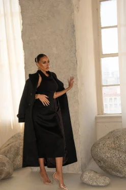 Black Rain Or Shine Longline Coat*JLUXLABEL Sale