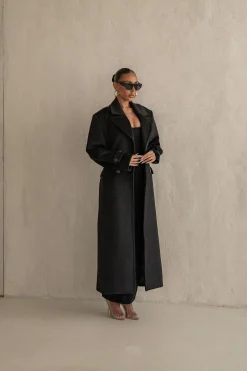 Black Rain Or Shine Longline Coat*JLUXLABEL Sale