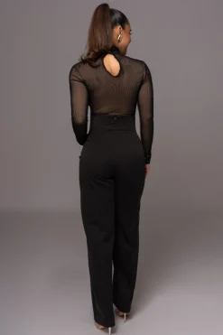 Black Santiana Turtleneck Top*JLUXLABEL Clearance