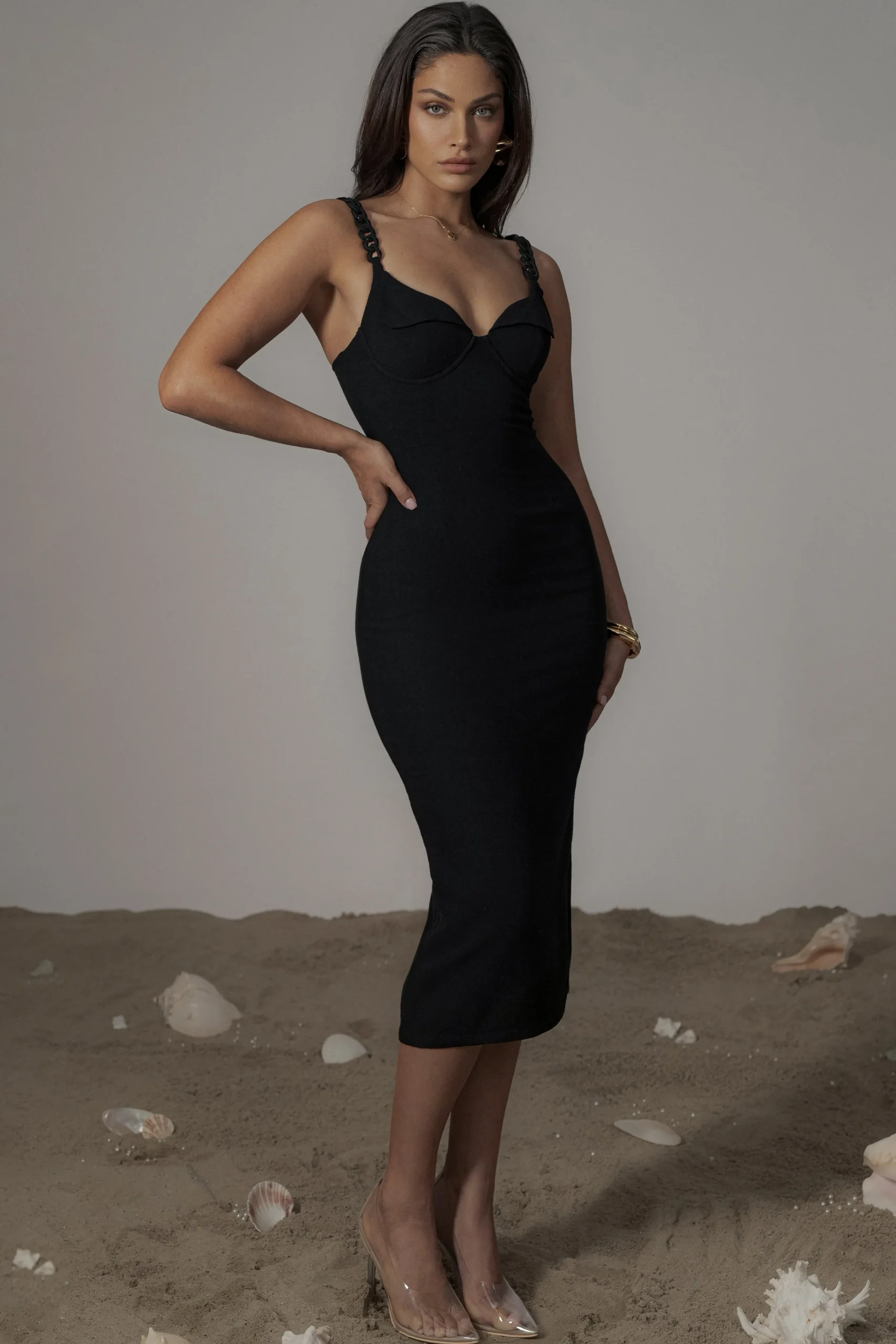 Black Secret Hideout Linen Dress*JLUXLABEL Online