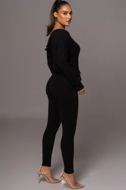 Black Sedona Knit Pant Set*JLUXLABEL Fashion