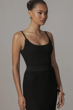 Black Serena Ribbed Skirt Set*JLUXLABEL Outlet