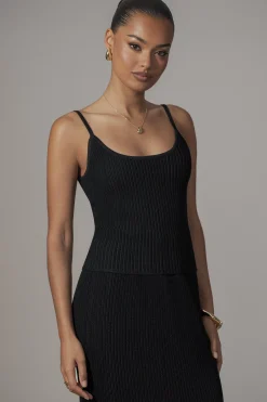 Black Serena Ribbed Skirt Set*JLUXLABEL Outlet