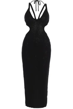 Black Serenity Cutout Midi Dress*JLUXLABEL Fashion