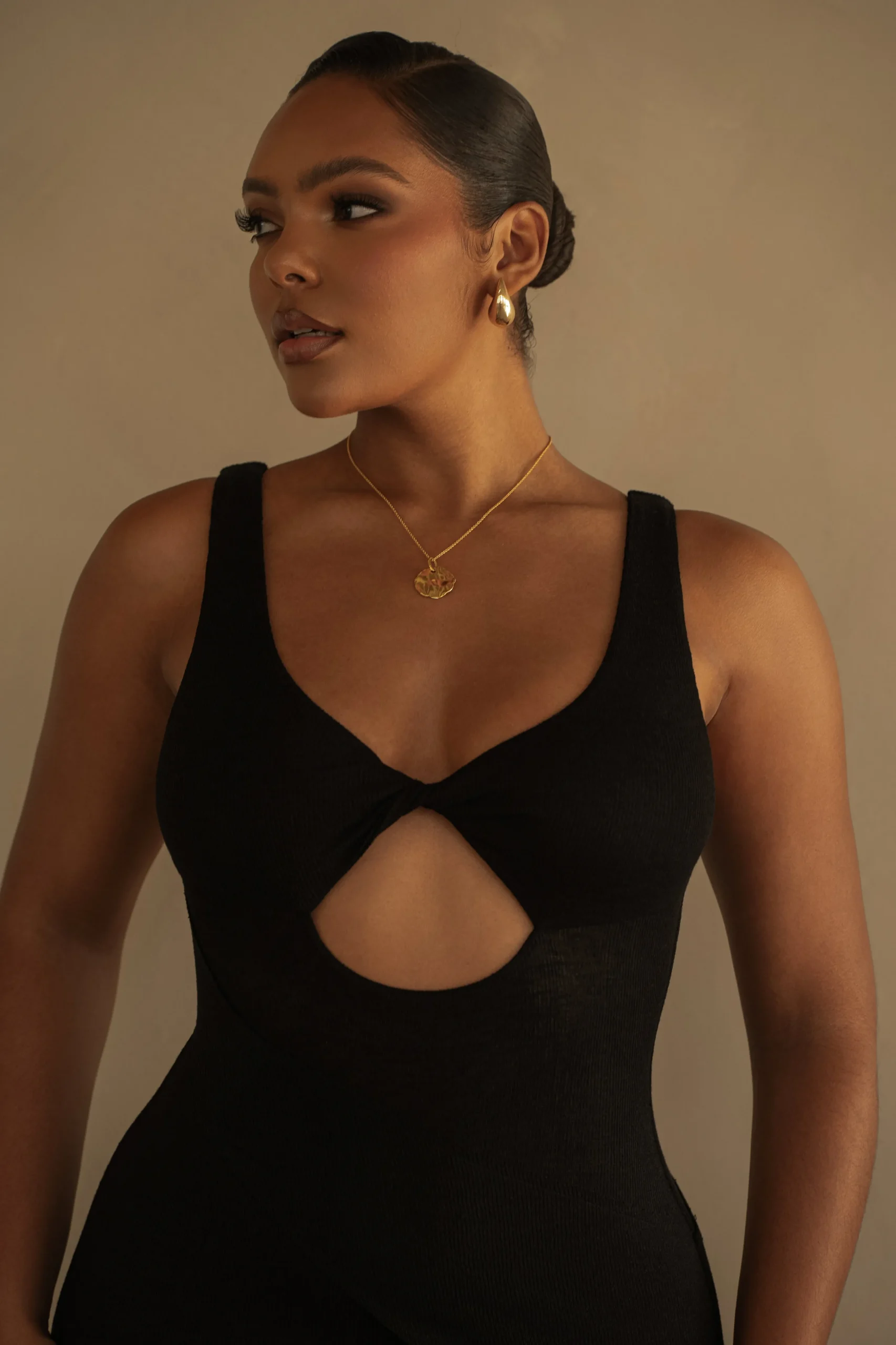 Black Shift Of Feelings Midi Dress*JLUXLABEL Best