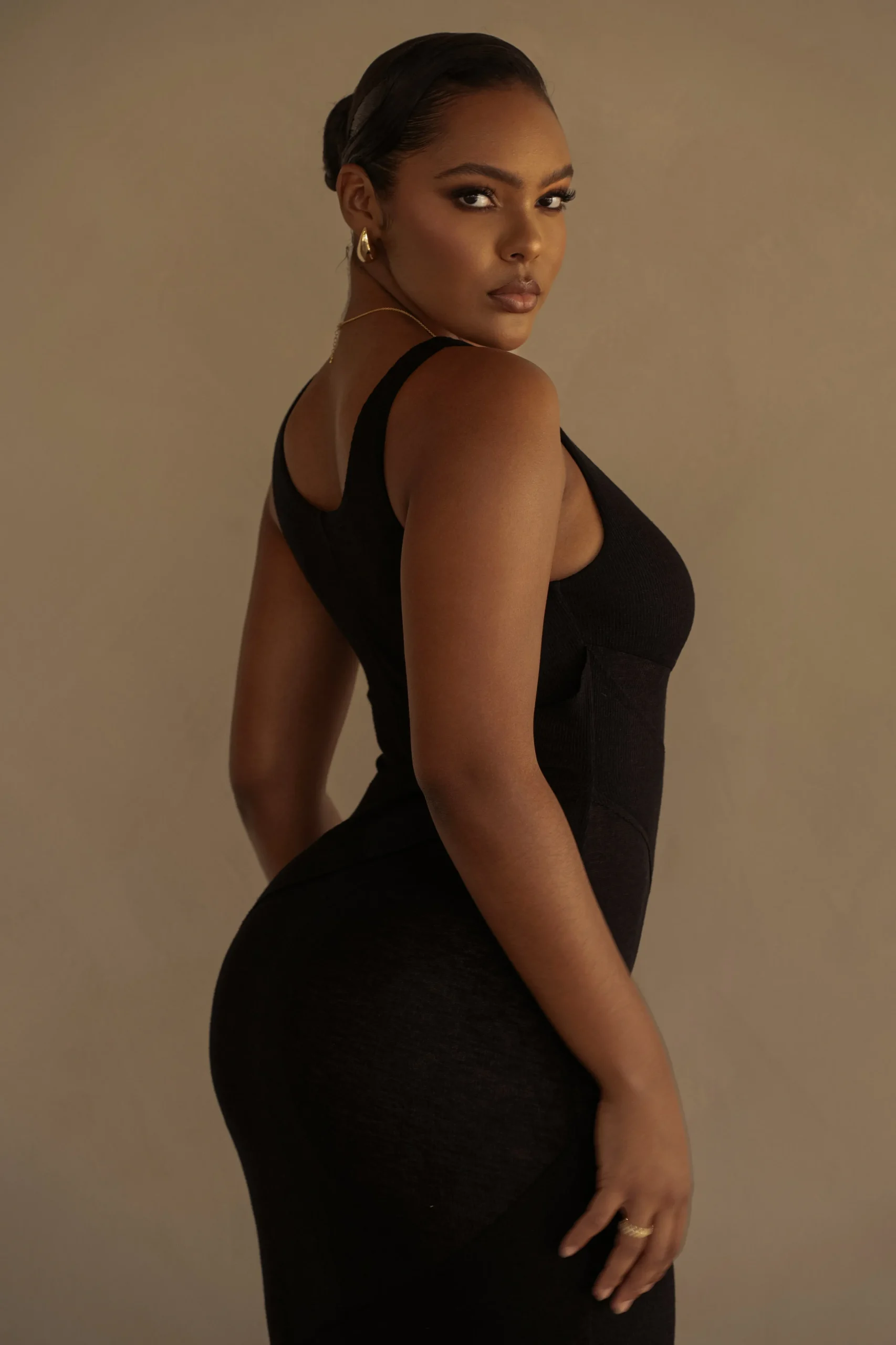 Black Shift Of Feelings Midi Dress*JLUXLABEL Best