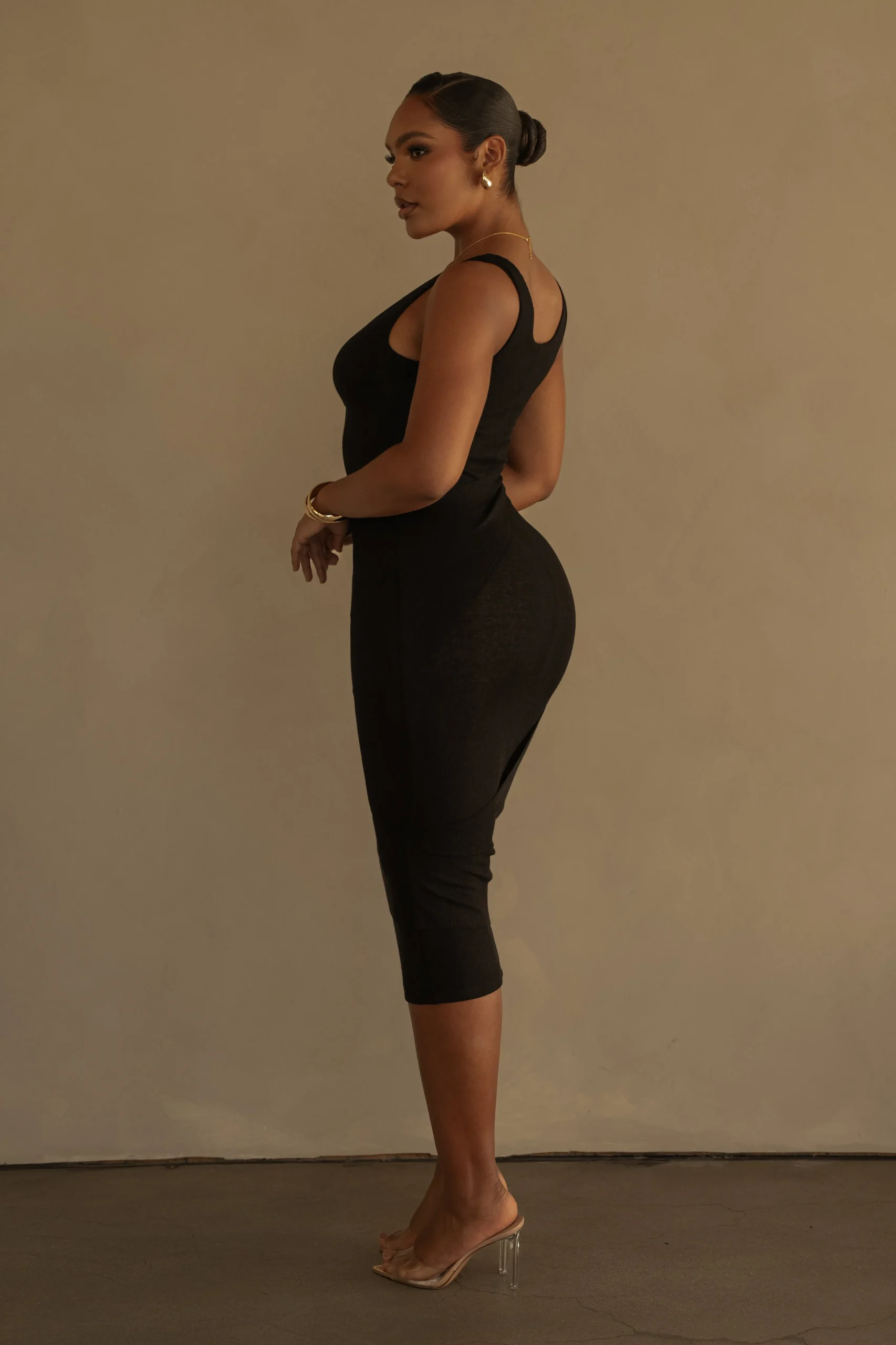 Black Shift Of Feelings Midi Dress*JLUXLABEL Best