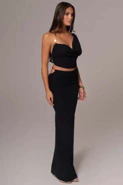 Black Skye Knit Skirt Set*JLUXLABEL Outlet