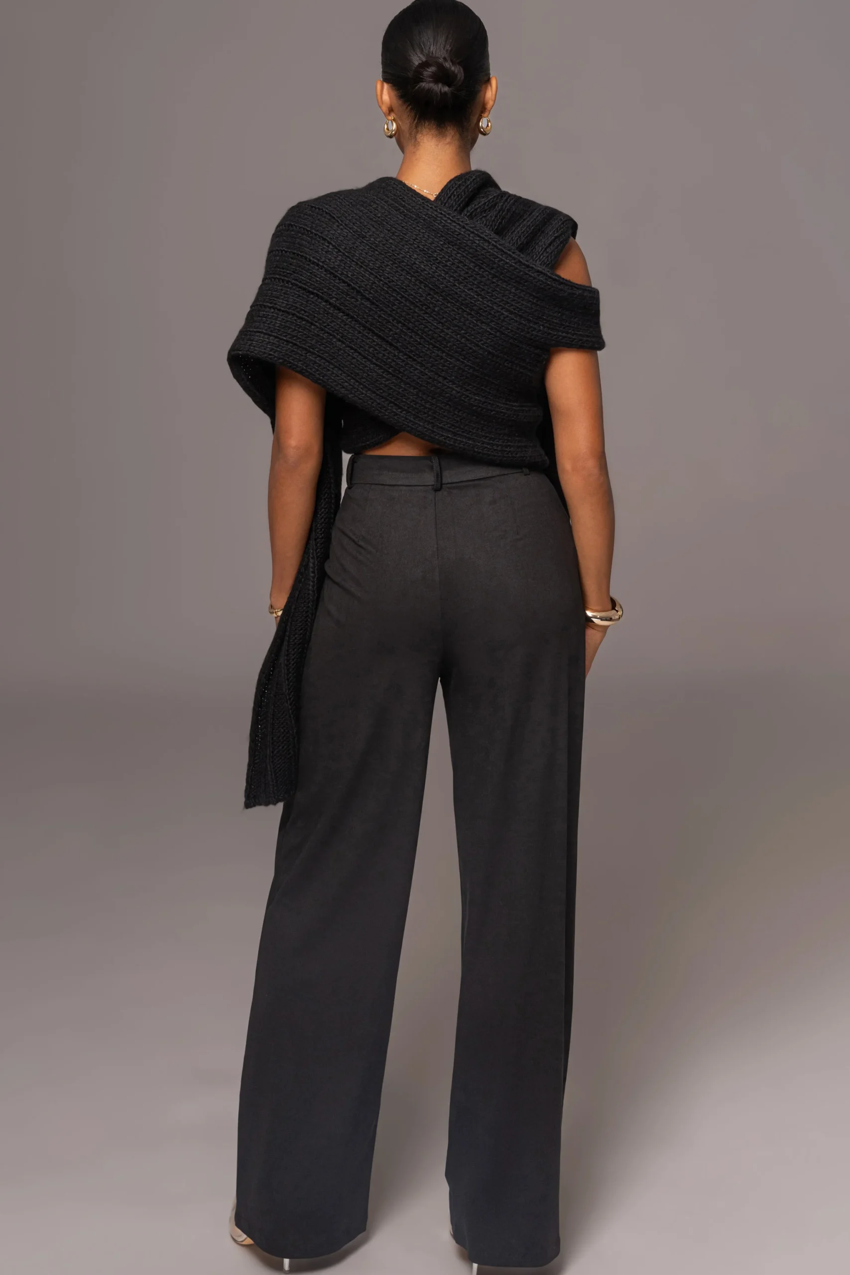 Black Soft Life Cable Knit Sweater Top*JLUXLABEL Best