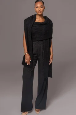 Black Soft Life Cable Knit Sweater Top*JLUXLABEL Best