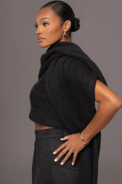 Black Soft Life Cable Knit Sweater Top*JLUXLABEL Best