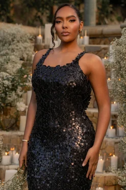 Black Sparkling Moments Sequin Maxi Dress*JLUXLABEL Hot