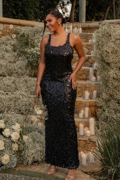 Black Sparkling Moments Sequin Maxi Dress*JLUXLABEL Hot